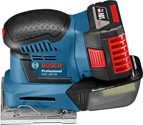Bosch GSS 18V-10 Professional Rystepudser Batteridrevet Batteri og lader ikke inkluderet