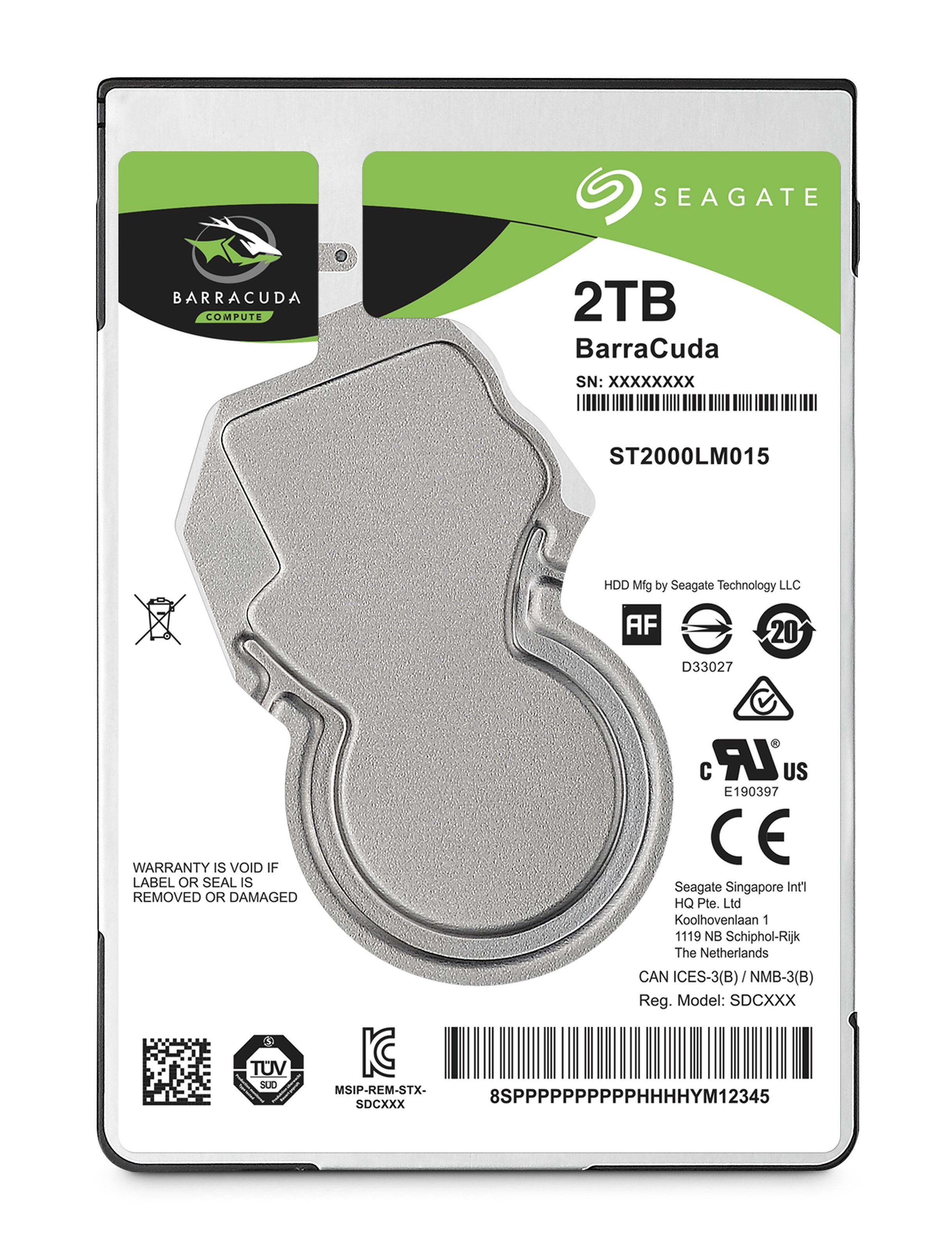 Seagate Guardian BarraCuda Harddisk ST2000LM015 2TB 2.5 SATA-600 5400rpm