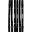 Tekstiltusch, streg 2,3+3,6 mm, sort, 6 stk./ 1 pk.