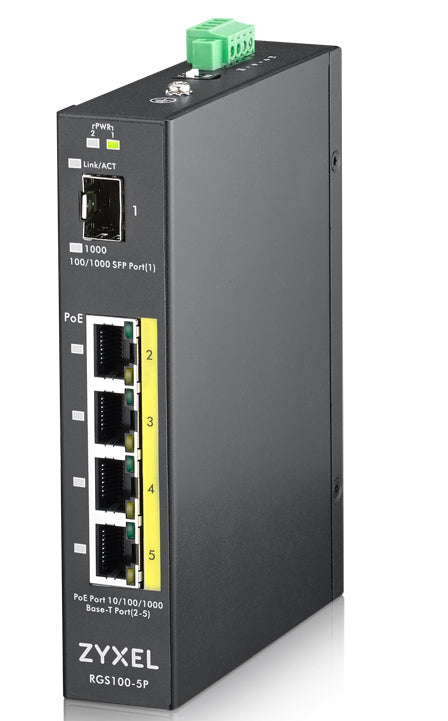 Zyxel RGS100-5P Switch 5-porte Gigabit PoE+
