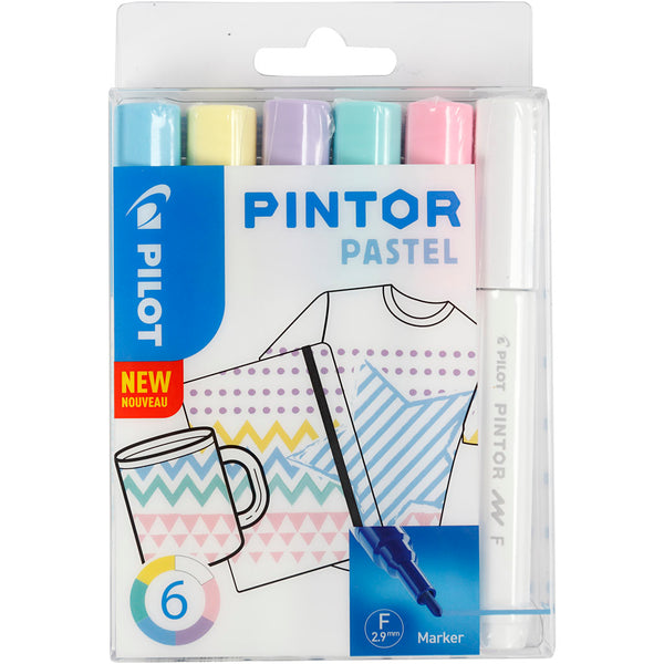 PILOT Pintor Tuscher, pastelfarver, 6 stk./ 1 pk.