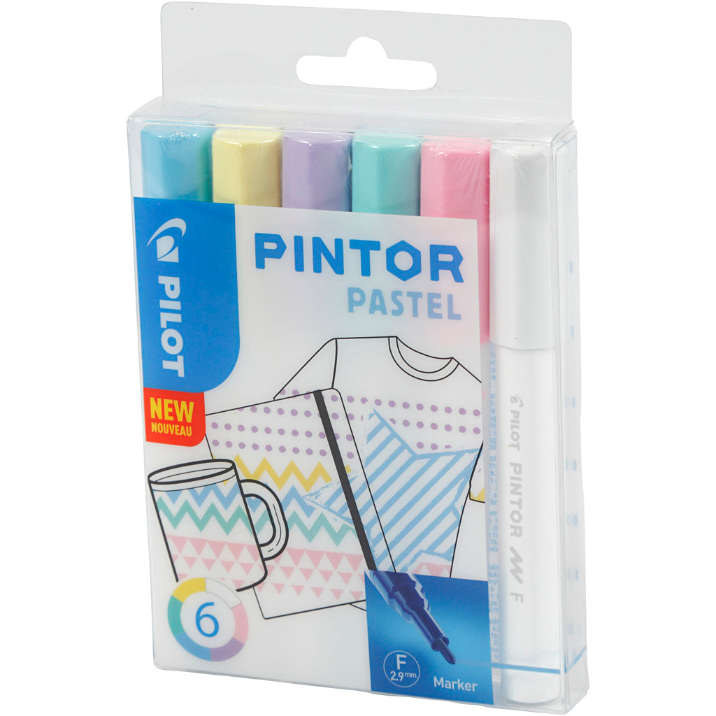PILOT Pintor Tuscher, pastelfarver, 6 stk./ 1 pk.