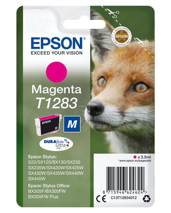 Epson T1283 Magenta Blæk C13T12834022