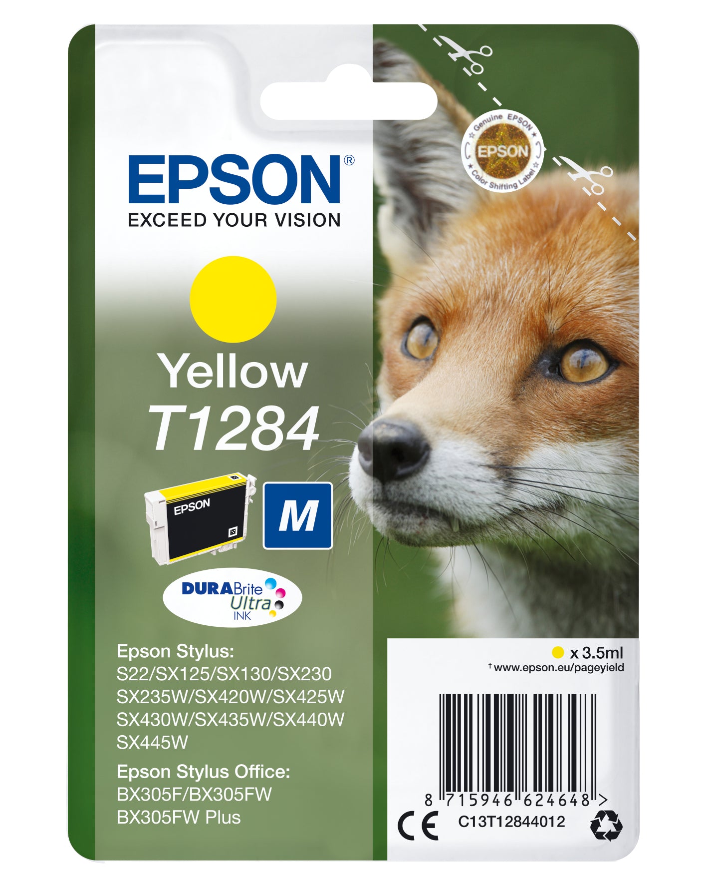 Epson T1284 Gul 260 sider Blæk C13T12844012