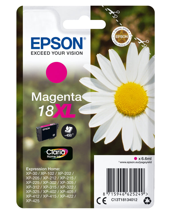Epson 18XL Magenta 450 sider Blæk C13T18134012