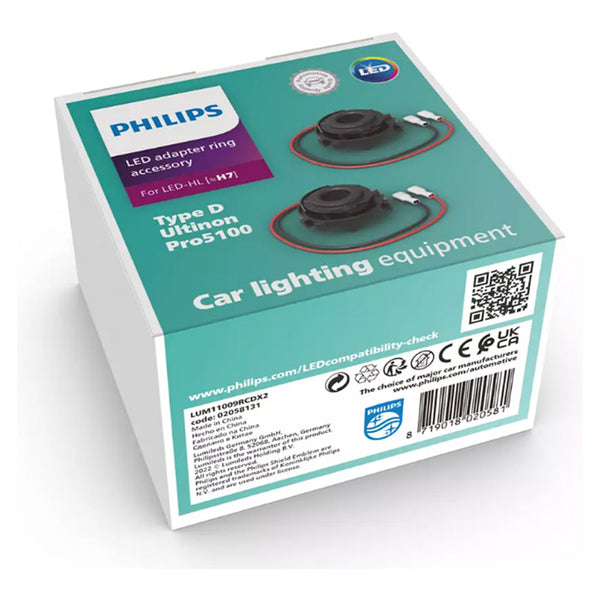 Adapterringe til H7 LED-forlygter, RCD monteringskit - Philips