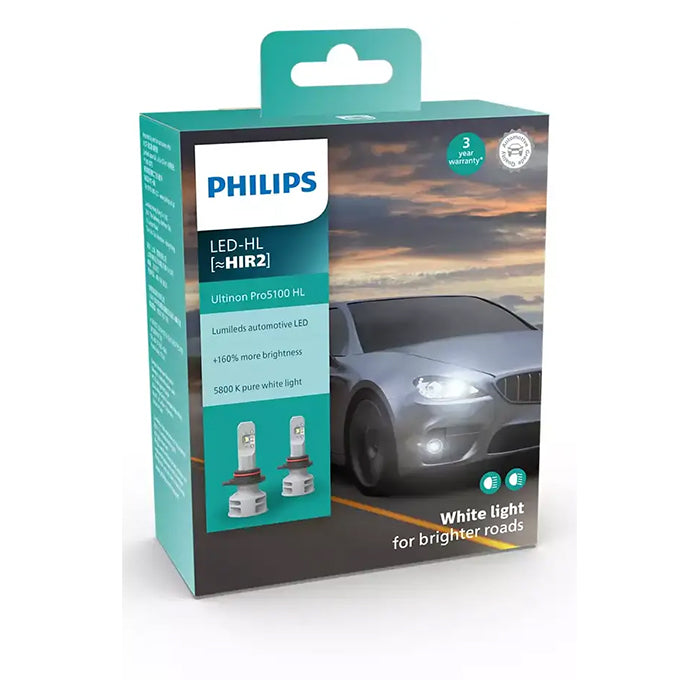 LED HIR2 12/24V forlygtepærer PX22d 5800K 3000t - Philips