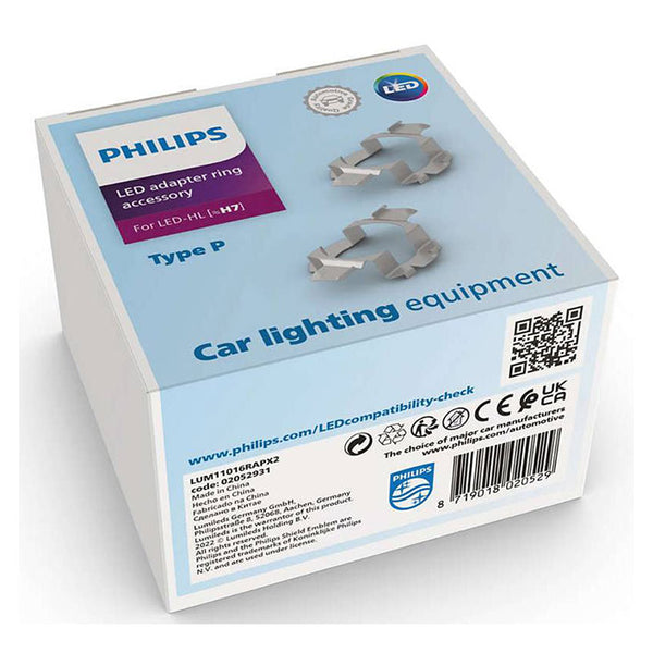 Philips LED Universal Adapter Ringe TYPE H7 RAP - Sæt