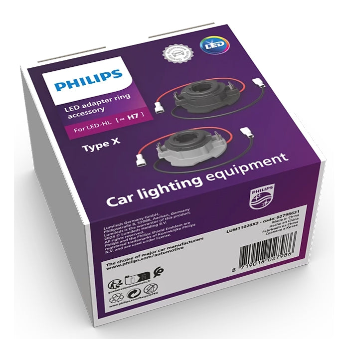 LED H7 adapterringe til forlygter - Philips