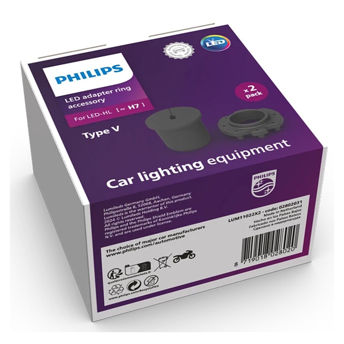 Adapterringe til H7 LED forlygter, universal TYPE V - Philips