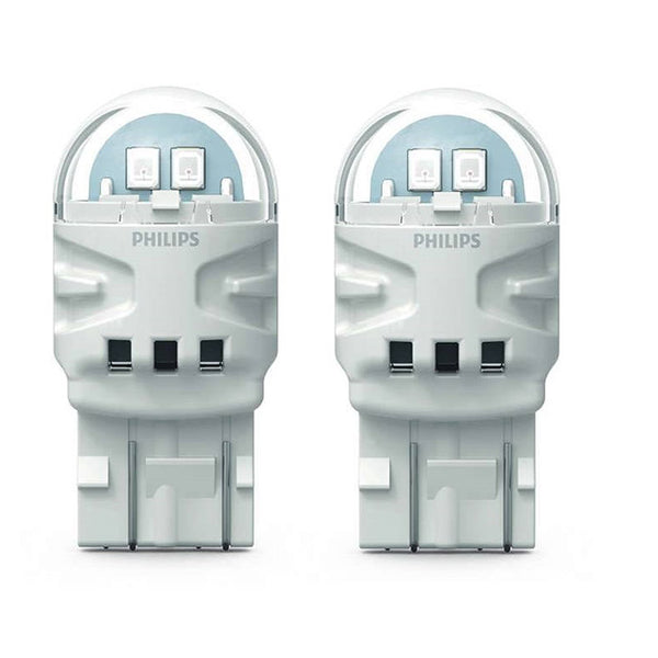 LED W21/5W 12V til bremse/baglys, 2 stk - Philips Ultinon Pro3100, W3x16q - Philips