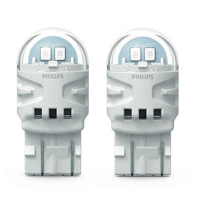 LED W21/5W 12V til bremse/baglys, 2 stk - Philips Ultinon Pro3100, W3x16q - Philips