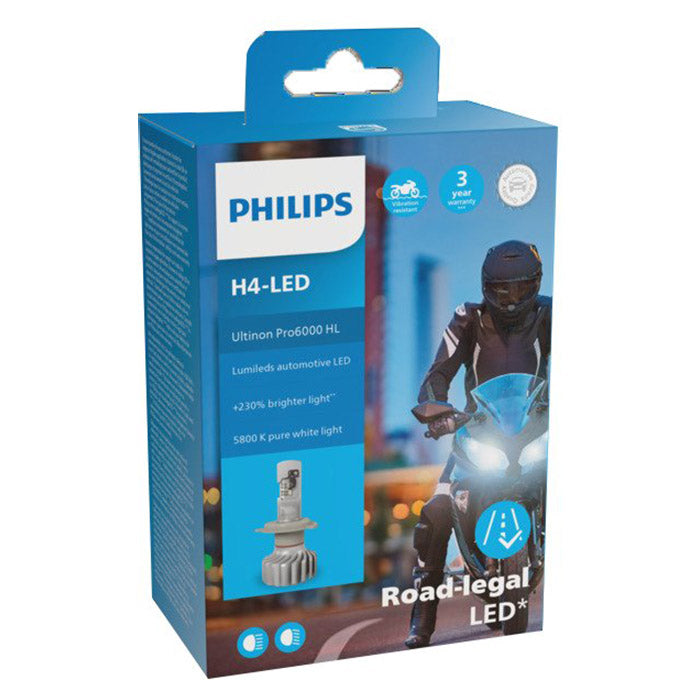 LED H4 forlygtepære, ECE-godkendt - Philips Ultinon Pro6000