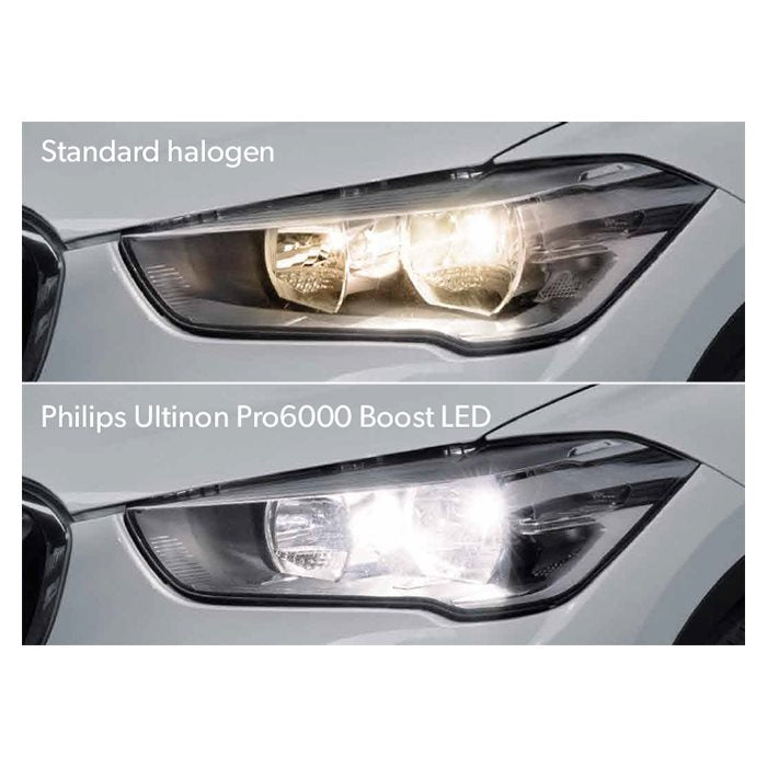 LED H4 Forlygtepærer ECE Gen2 - Ultinon Pro6000 Boost, Philips