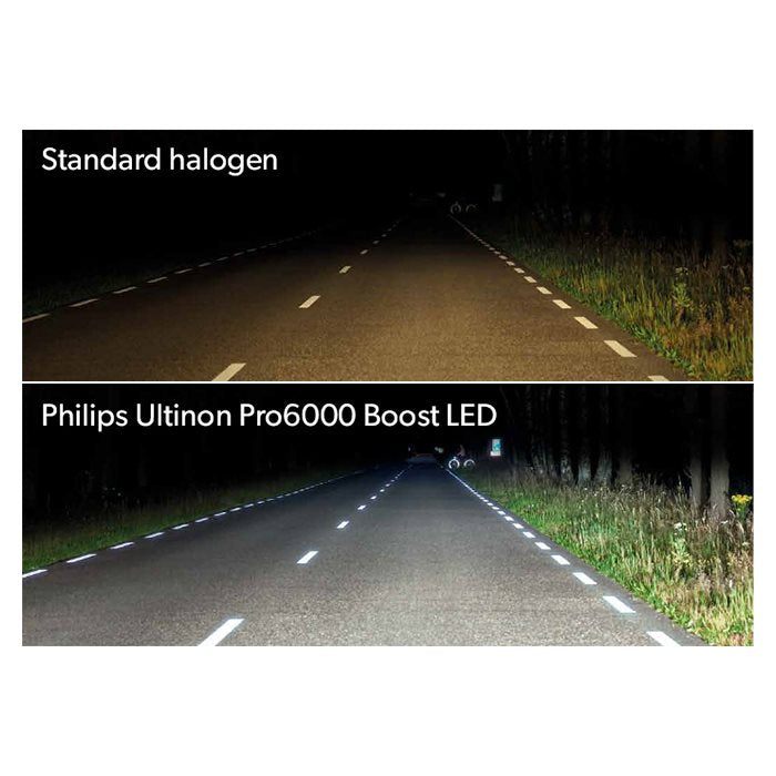 LED H4 Forlygtepærer ECE Gen2 - Ultinon Pro6000 Boost, Philips