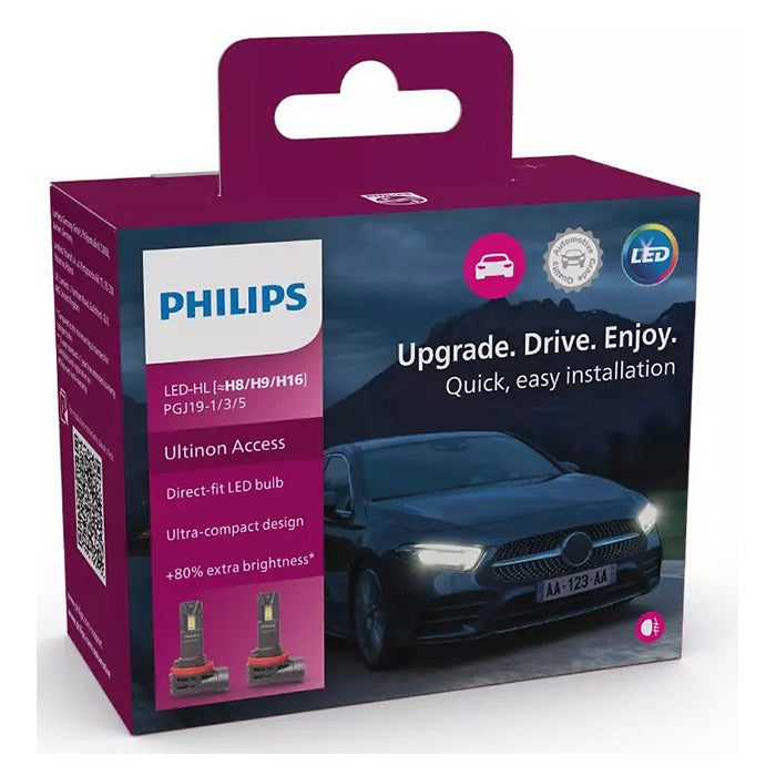 Philips Ultinon Retrofit LED Fog H8/H9/H16 12V - Sæt