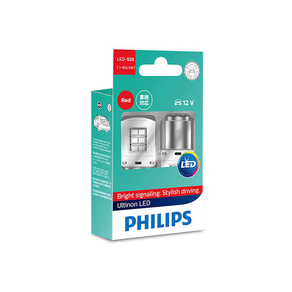 LED blink/stop pære P21/5W 12V rød, 2 stk. - Philips