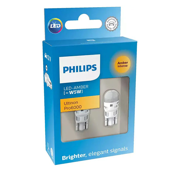 LED W5W 6500K gul signalpære 12V - Philips