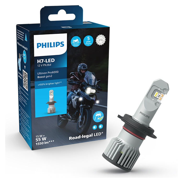 Philips Ultinon Pro6000 Boost LED H7 ECE +450% 1 stk.