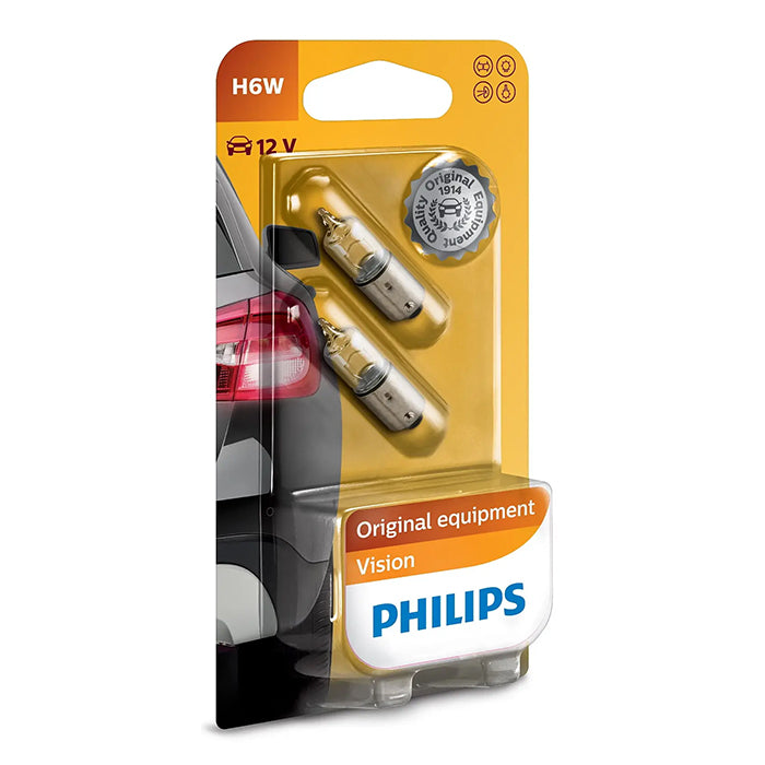 Signallys H6W 12V BAX9s 6W 2 stk - Philips Vision