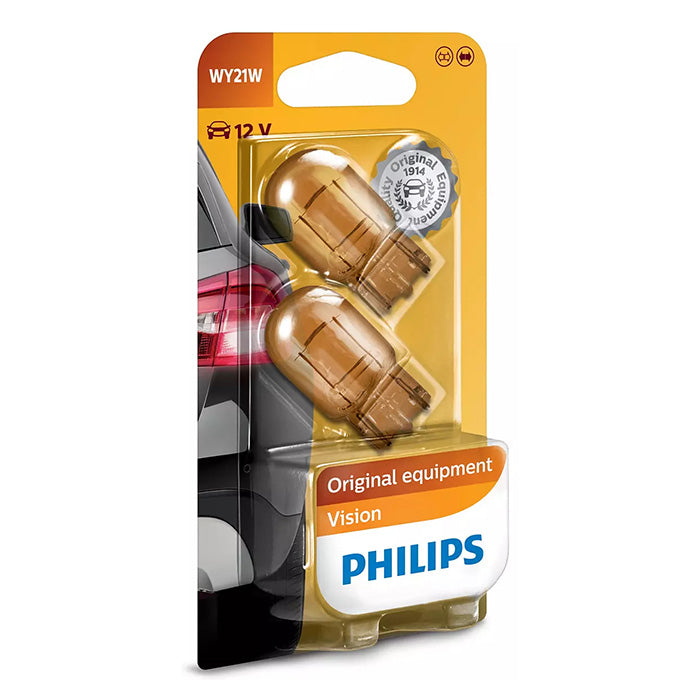 Signalpære WY21W 12V 21W 280 lm Gul (WX3x16d) - Philips