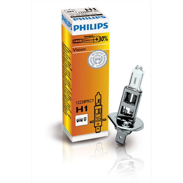 Halogen H1 55W 12V pære - 1 stk. Philips