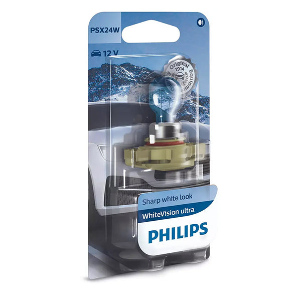 Tågeforlygtepære PSX24W 12V 24W hvid 3.300K ECE-godkendt - Philips
