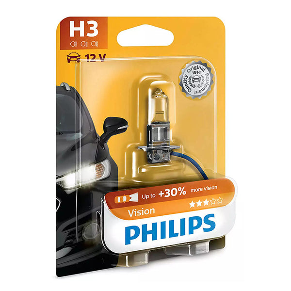 Halogenlampe H3 55W 12V - 1 stk, Vision-serie, Philips