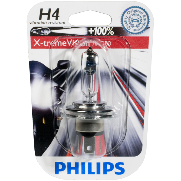 Philips X-tremeVision Moto H4 60/55W 12V - 1 stk.
