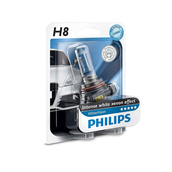 Halogen H8 35W 12V WhiteVision xenon-look pære 4300K 1 stk. - Philips
