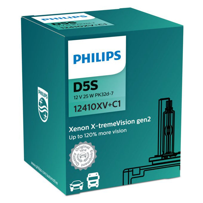 Xenon D5S 25W 12V X-tremeVision Gen2 forlygtepære - Philips
