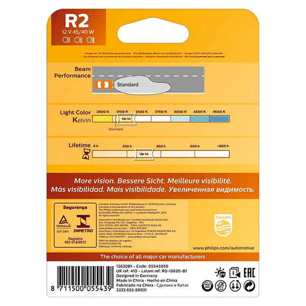 Philips Vision R2 45/40W 12V - 1 stk.