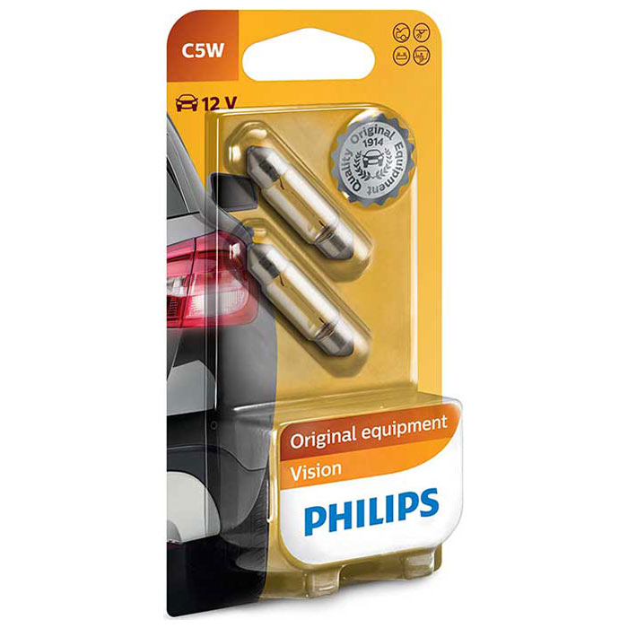 C5W 38mm 12V festoon lyskilde 5W - Philips