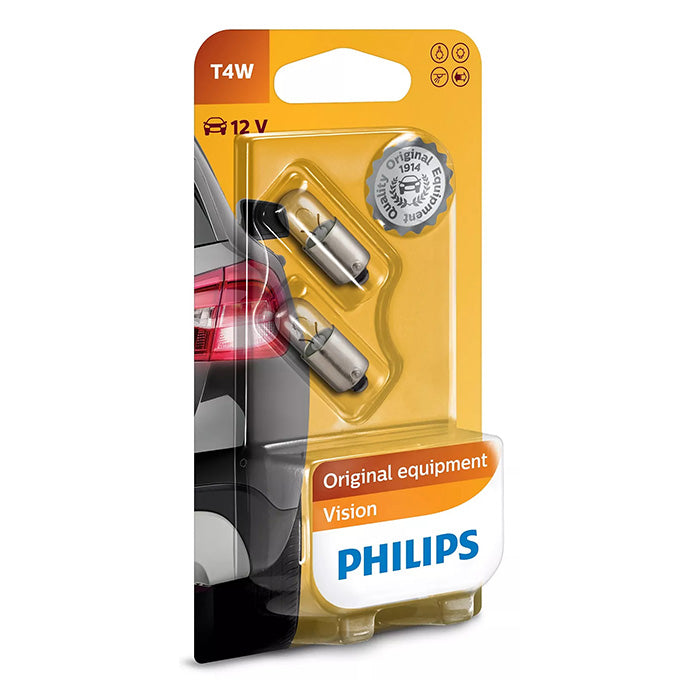 Signallyskilde T4W 12V 4W nummerplade/positionslys - Philips