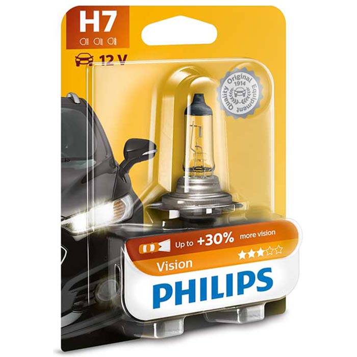 H7 55W 12V halogenpære til billygter - Philips