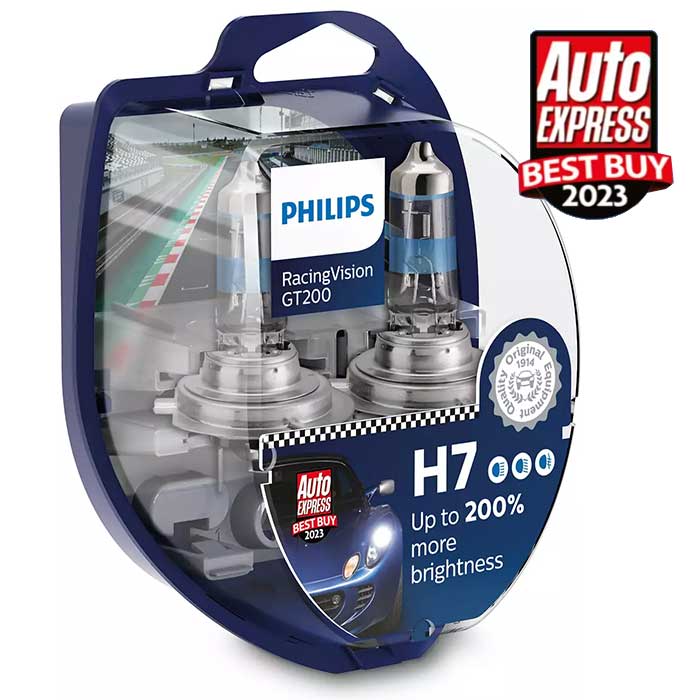 H7 55W autopærer sæt - Philips RacingVision GT200, 2 stk. Philips