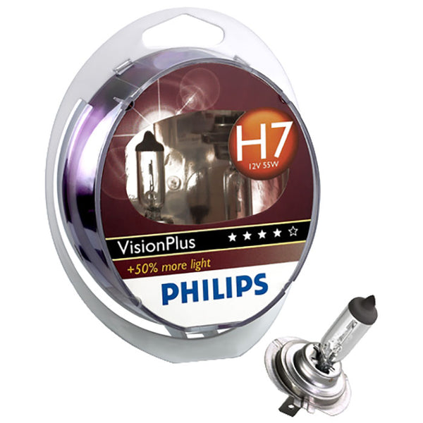 Halogen H7 55W 12V +60% lysforøgelse, sæt - Philips