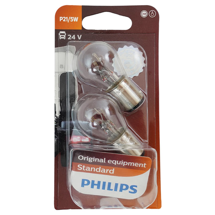 21/5W 24V bilpære BAY15D 2 stk - Philips