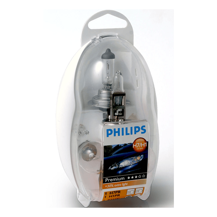 Philips Premium H1/H7 12V reservepære kit