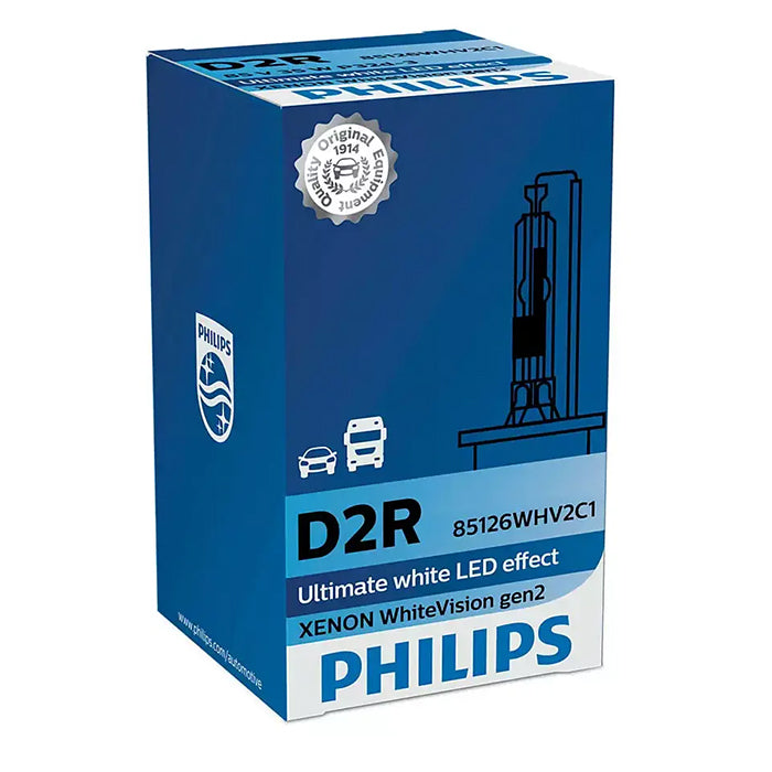 Xenon D2R 35W 85V bilpære, WhiteVision 5000K - Philips