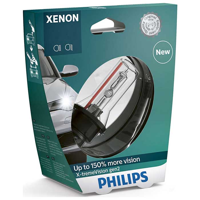 Philips X-tremeVision Xenon D1S 35W 85V + 150% - 1 stk.