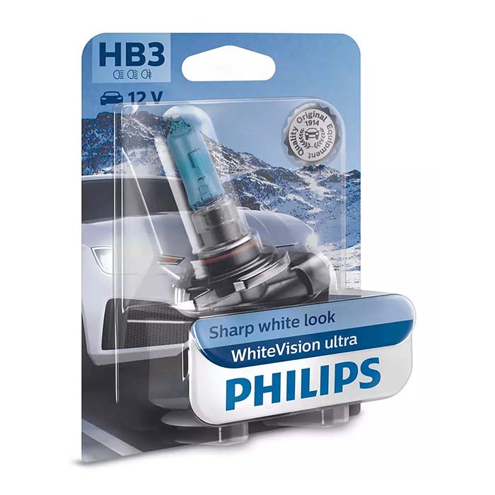 Halogenpære HB3 60W 12V hvidt lys til bil - Philips