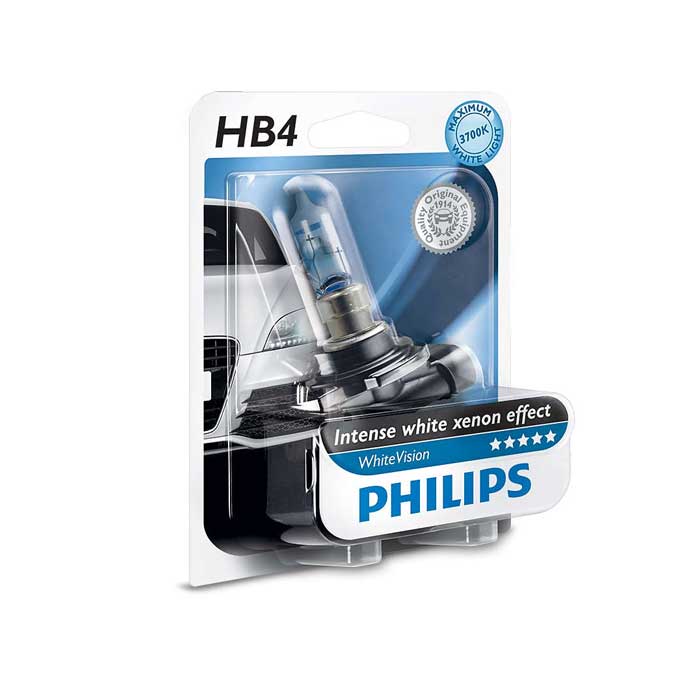 HB4 55W 12,8V WhiteVision xenon-look pærer 4300K - Philips