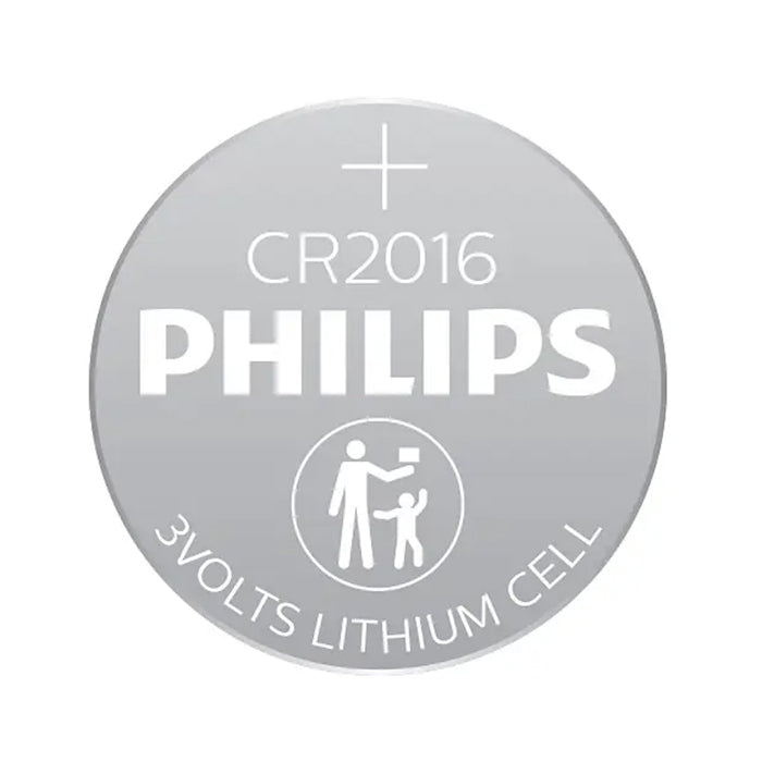 CR2016 3V knapcellebatteri til ure og elektronik - Philips