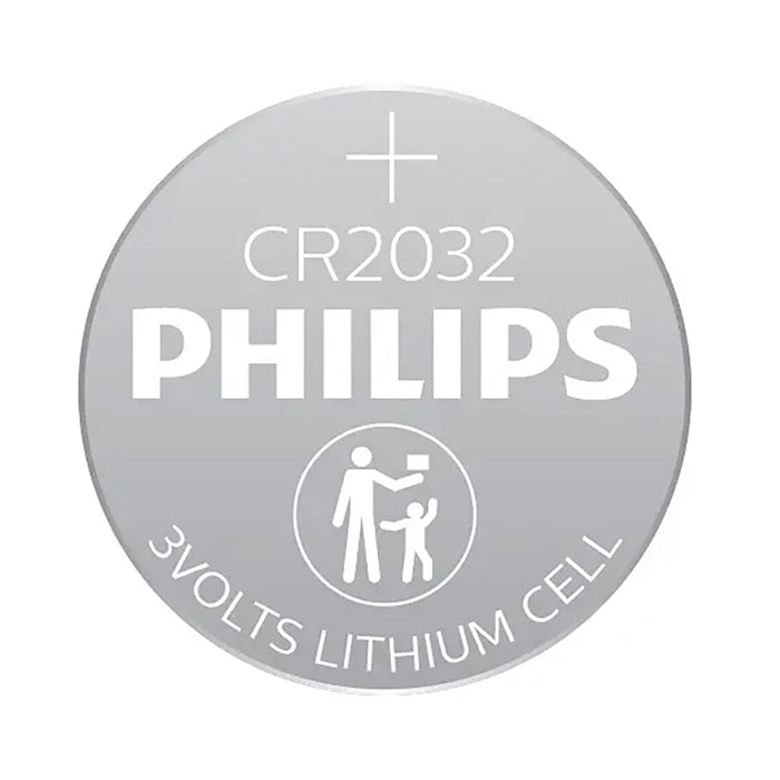 CR2032 3V knapcellebatteri til ur, fjernbetjening m.m. - Philips