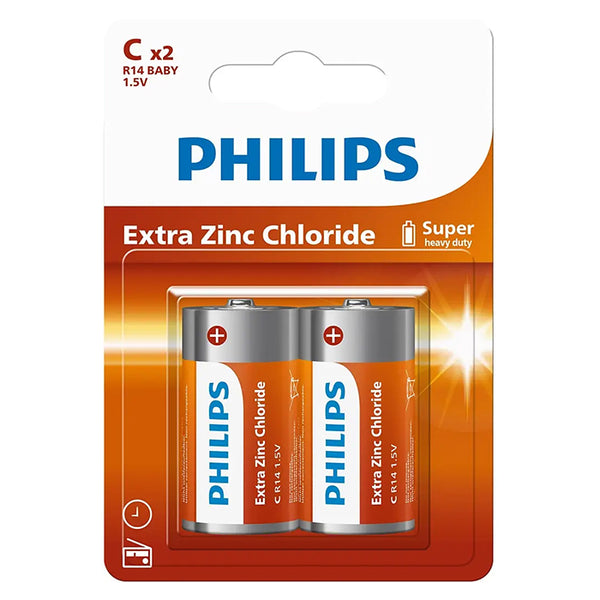 C batteri Longlife 2 stk - Philips
