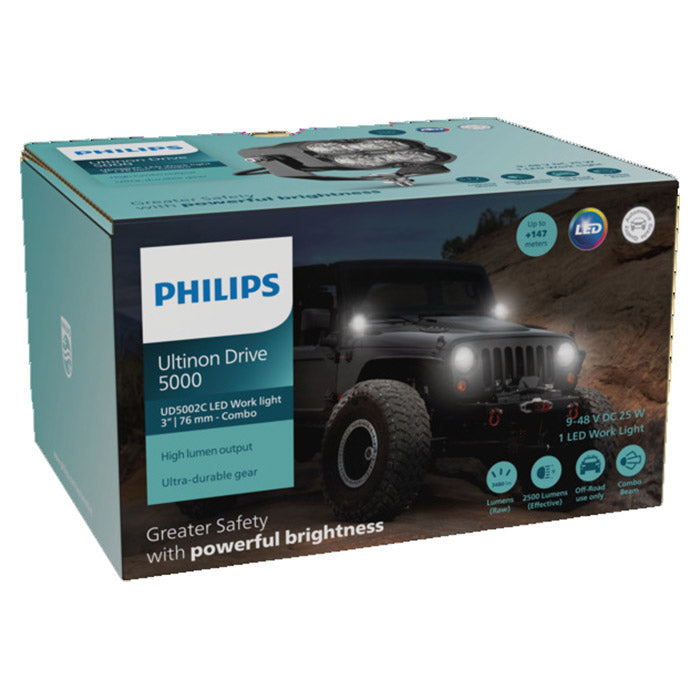 3 LED Arbejdslys Combo Beam 2500 lm Vandtæt IP69K til Offroad & Arbejde - Philips