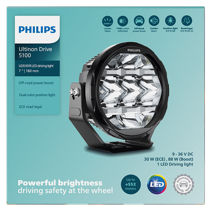 7 rund LED kørelys 3000 - 7100 lm, 6500K, ECE R149 - Philips