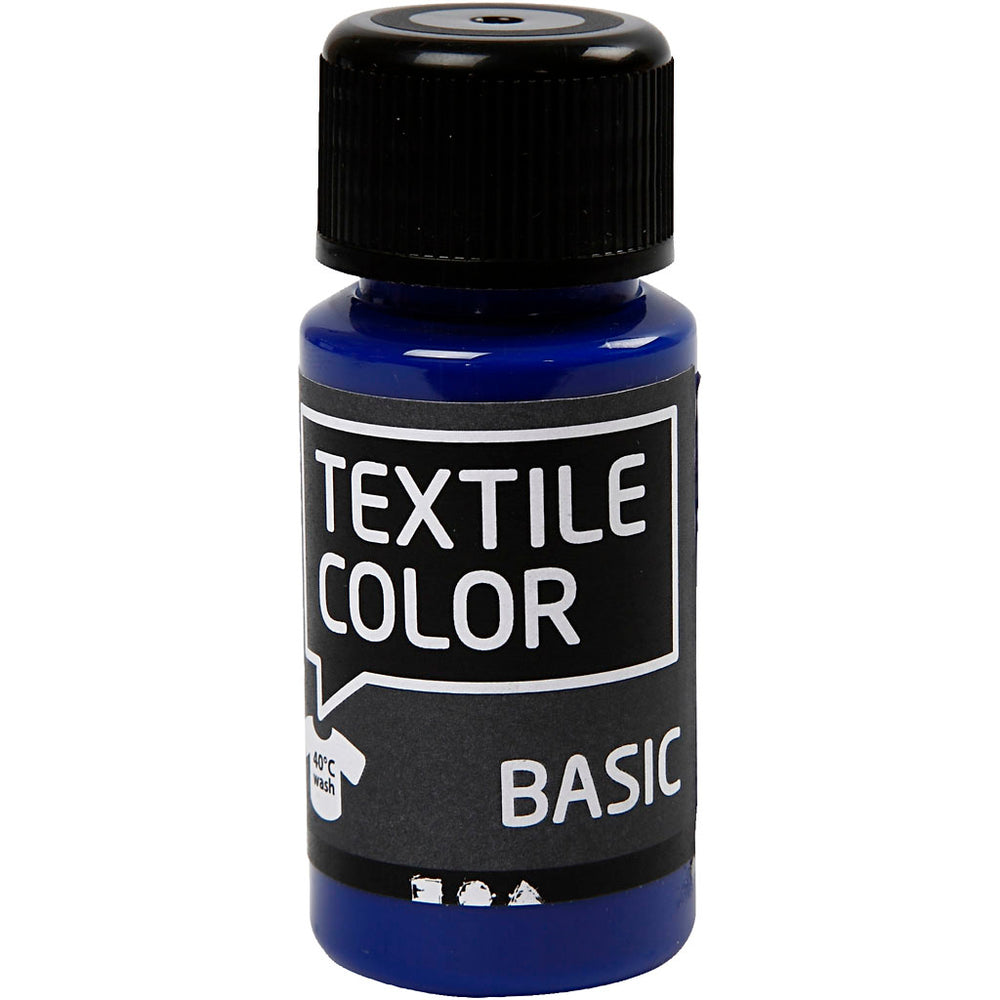 Tekstilmaling, primær blå, 50 ml/ 1 fl.