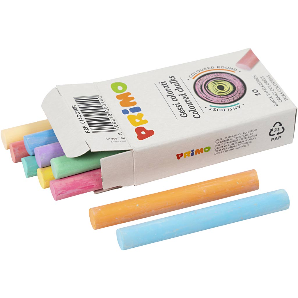 Kvalitets Tavlekridt - 10x10 stk. til Skole & Kreativitet